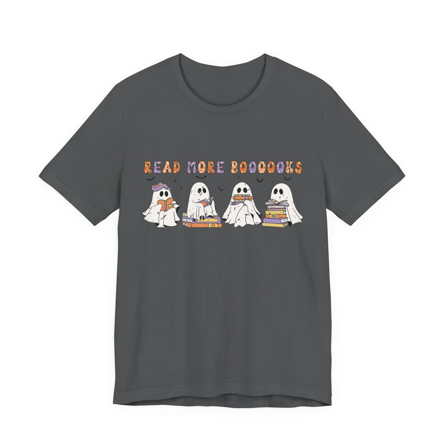 Cute Reading Ghosts Tee, Unisex Jersey Short Sleeve Tee, Halloween Costume, Book Lover Gift, Cozy Casual Wear, Spooky Book Shirt