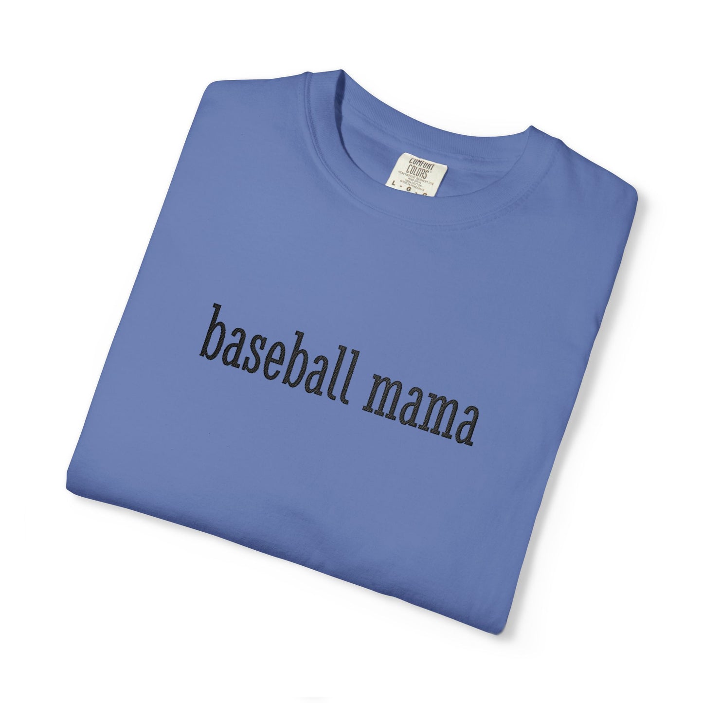 Baseball Mama Custom Name Embroidery T-Shirt - Baseball Mom Gift