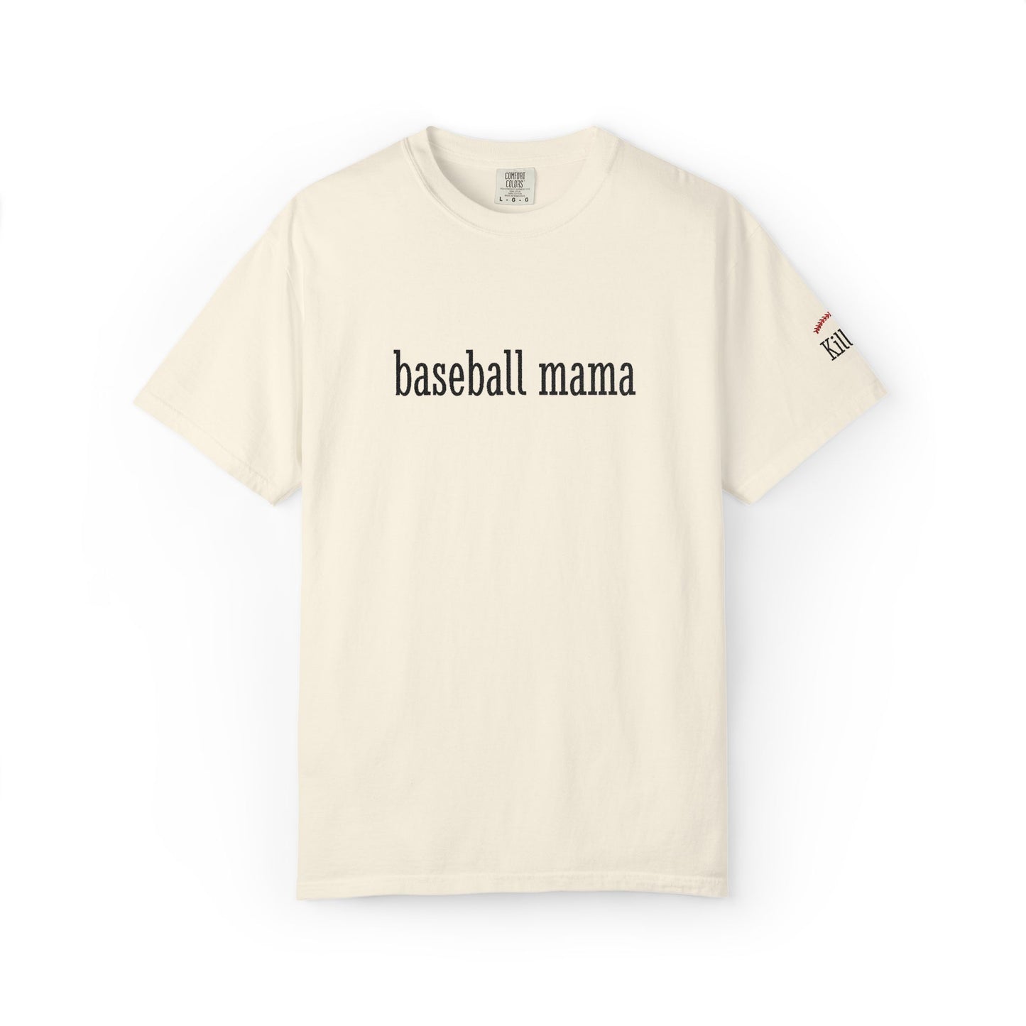 Baseball Mama Custom Name Embroidery T-Shirt - Baseball Mom Gift