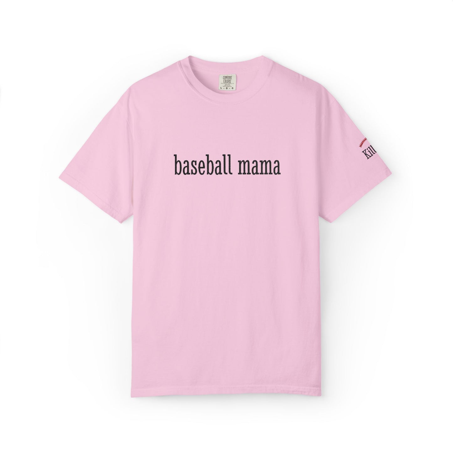 Baseball Mama Custom Name Embroidery T-Shirt - Baseball Mom Gift