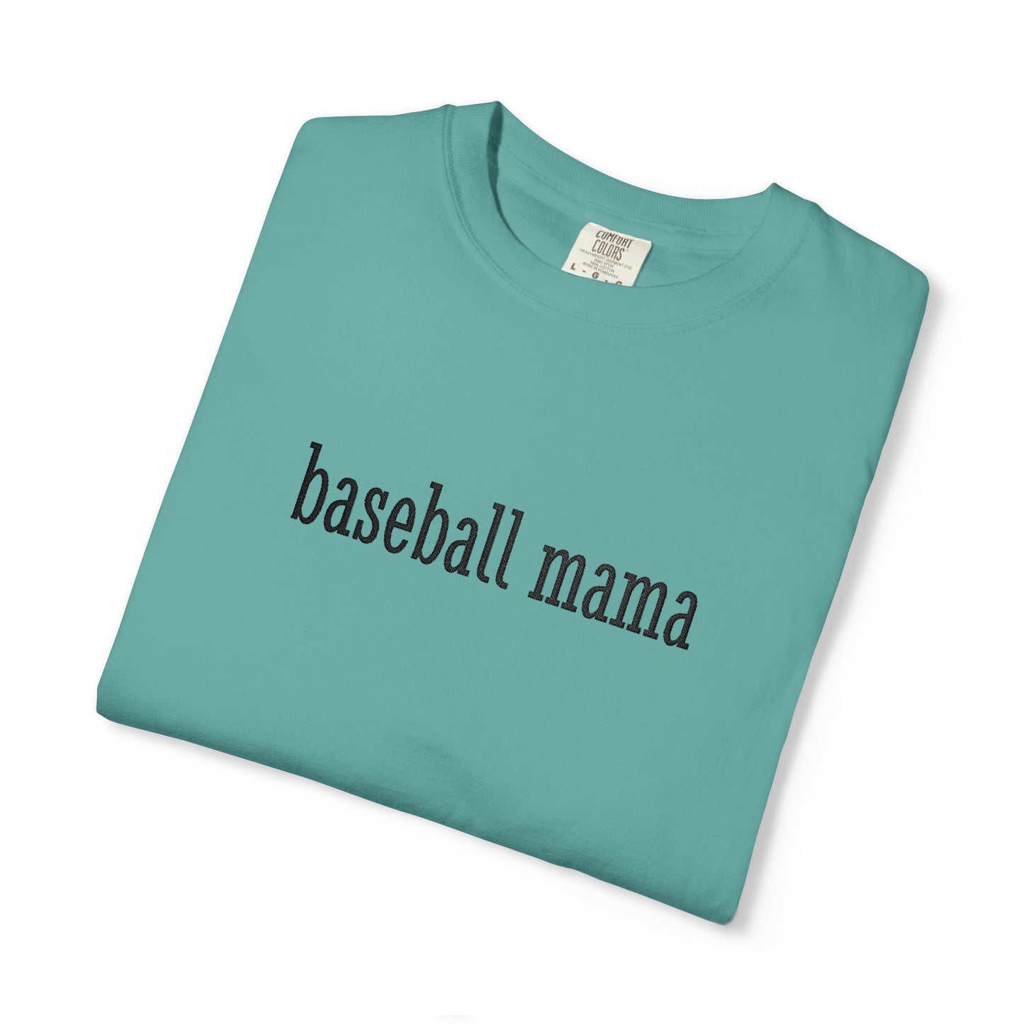Baseball Mama Custom Name Embroidery T-Shirt - Baseball Mom Gift