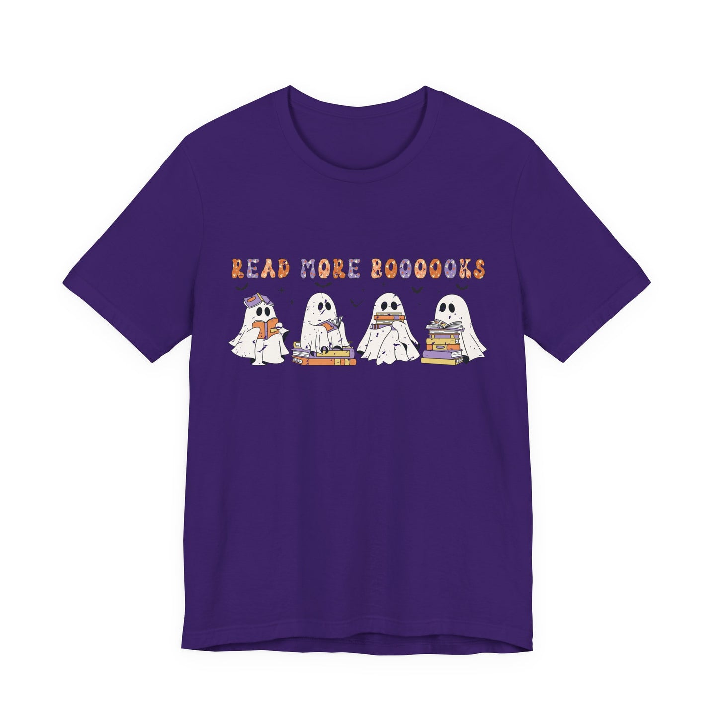 Cute Reading Ghosts Tee, Unisex Jersey Short Sleeve Tee, Halloween Costume, Book Lover Gift, Cozy Casual Wear, Spooky Book Shirt