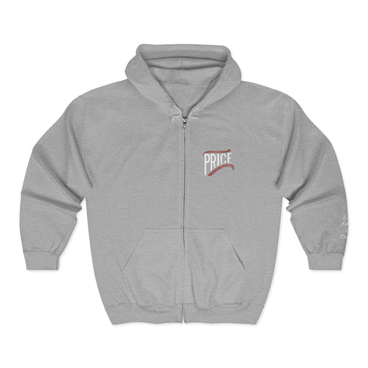 Personalized Baseball or Softball Unisex Zip-Up Hoodie: Cozy Streetwear for Every Occasion, Ideal Gift for Friends, Great for Fall, Casual Outfits, Stylish Layering