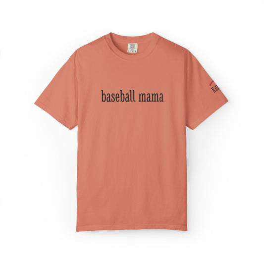 Baseball Mama Custom Name Embroidery T-Shirt - Baseball Mom Gift
