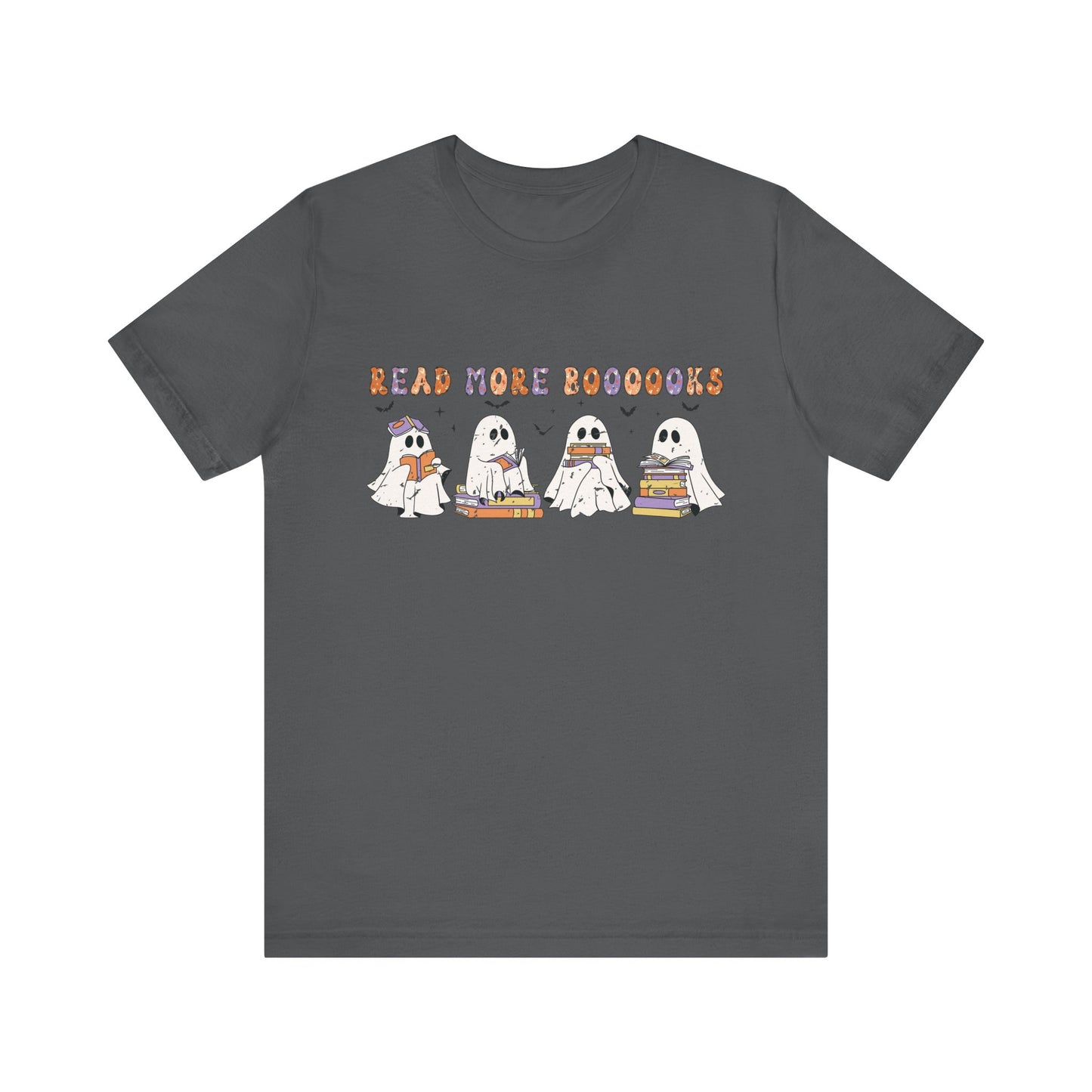 Cute Reading Ghosts Tee, Unisex Jersey Short Sleeve Tee, Halloween Costume, Book Lover Gift, Cozy Casual Wear, Spooky Book Shirt