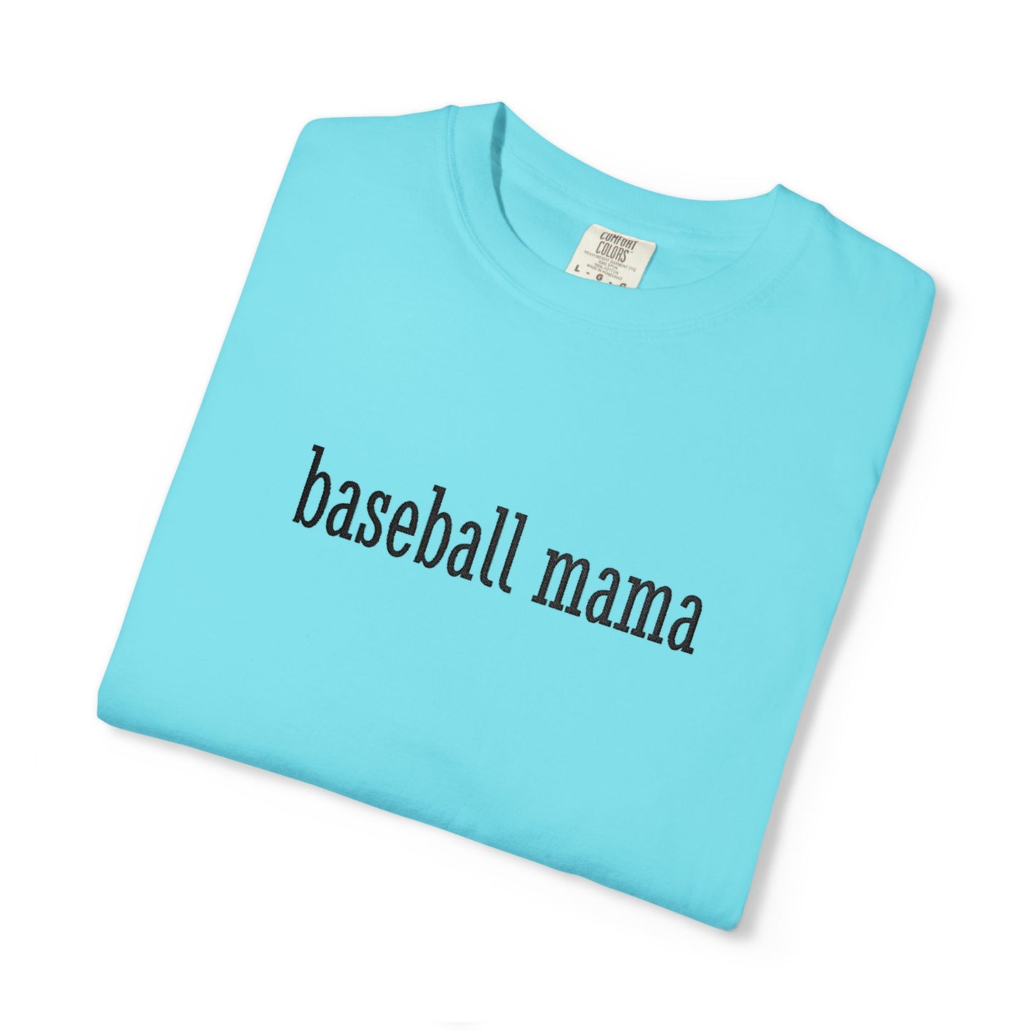 Baseball Mama Custom Name Embroidery T-Shirt - Baseball Mom Gift