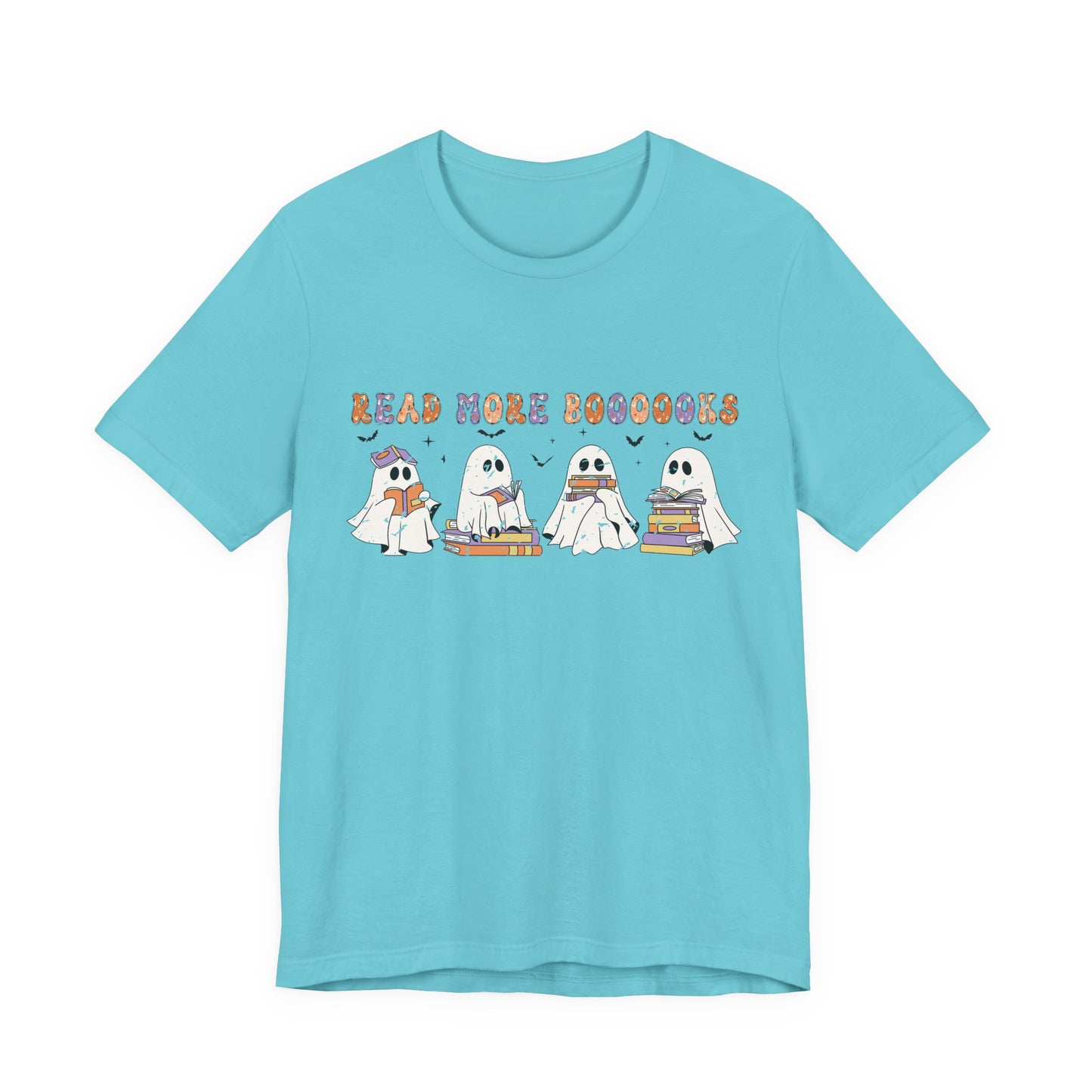 Cute Reading Ghosts Tee, Unisex Jersey Short Sleeve Tee, Halloween Costume, Book Lover Gift, Cozy Casual Wear, Spooky Book Shirt