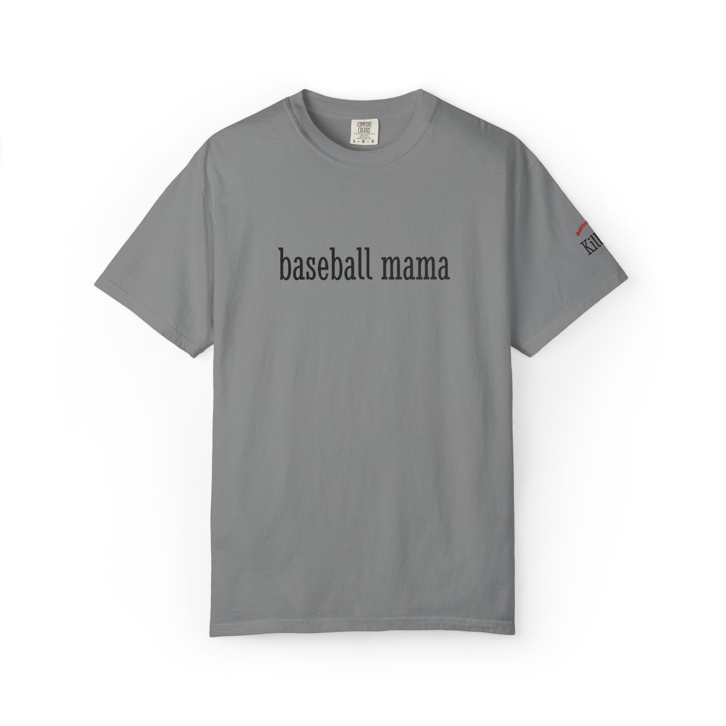 Baseball Mama Custom Name Embroidery T-Shirt - Baseball Mom Gift