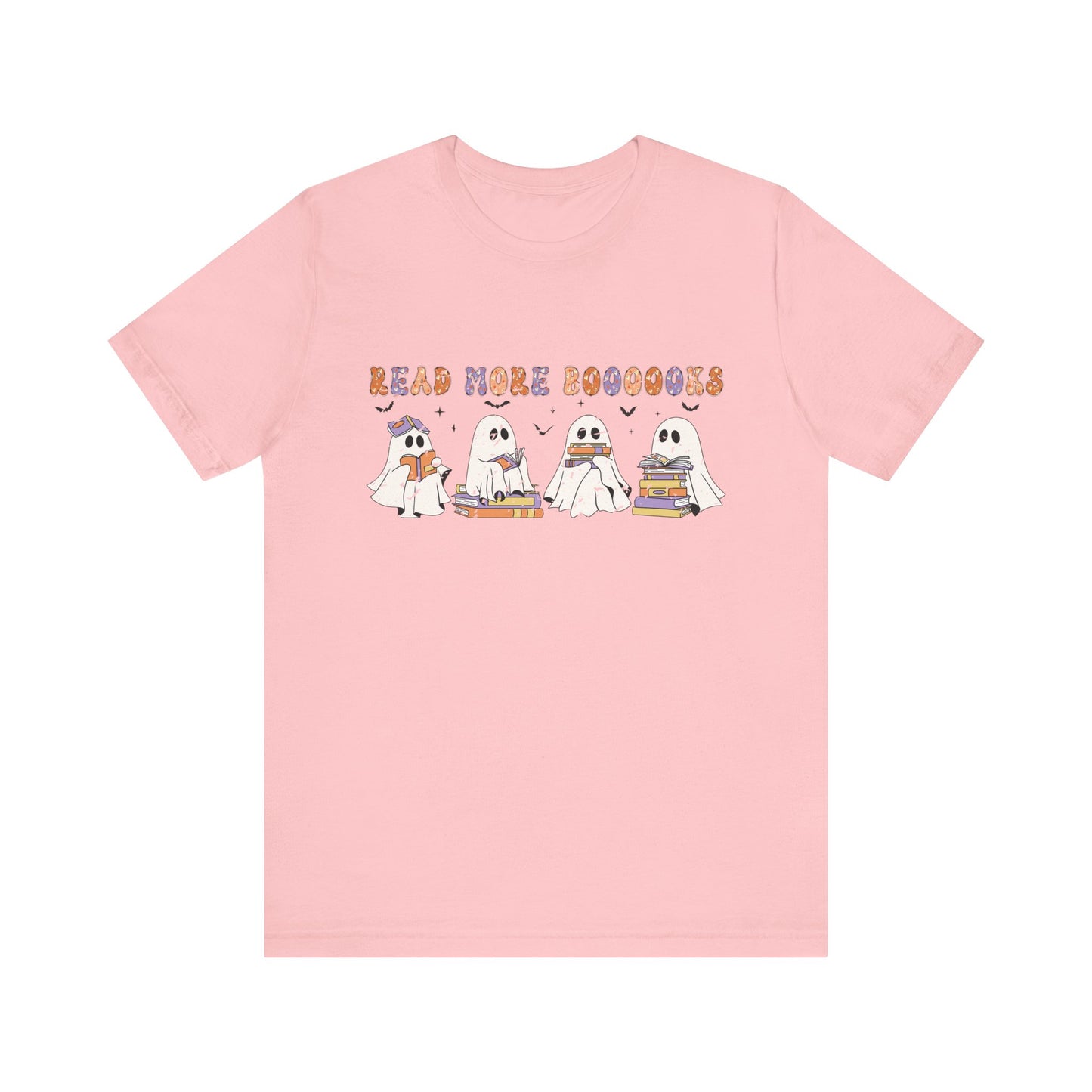 Cute Reading Ghosts Tee, Unisex Jersey Short Sleeve Tee, Halloween Costume, Book Lover Gift, Cozy Casual Wear, Spooky Book Shirt