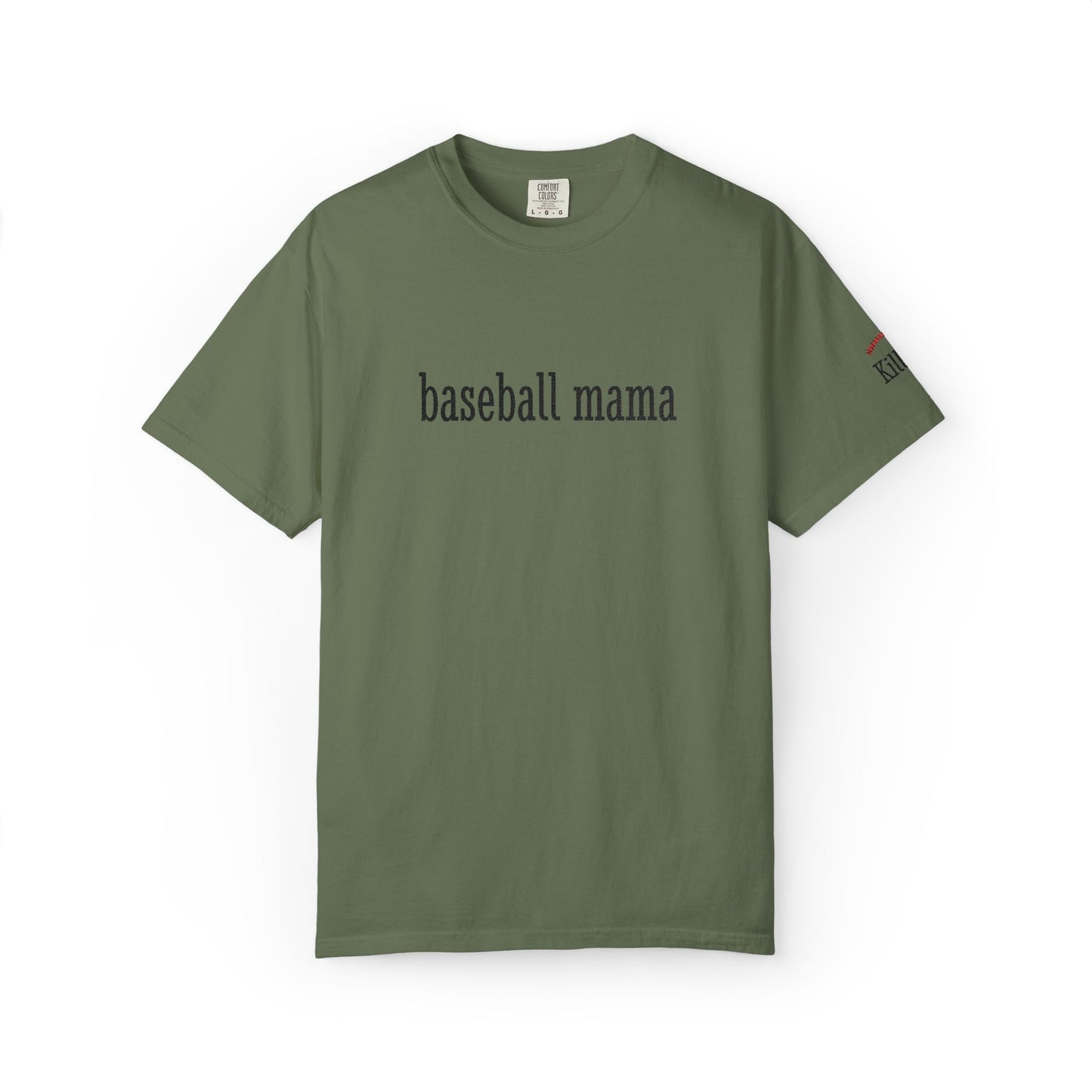 Baseball Mama Custom Name Embroidery T-Shirt - Baseball Mom Gift