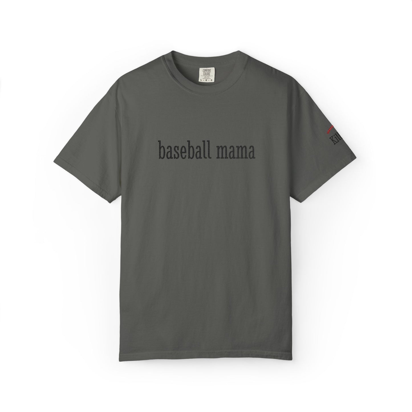 Baseball Mama Custom Name Embroidery T-Shirt - Baseball Mom Gift