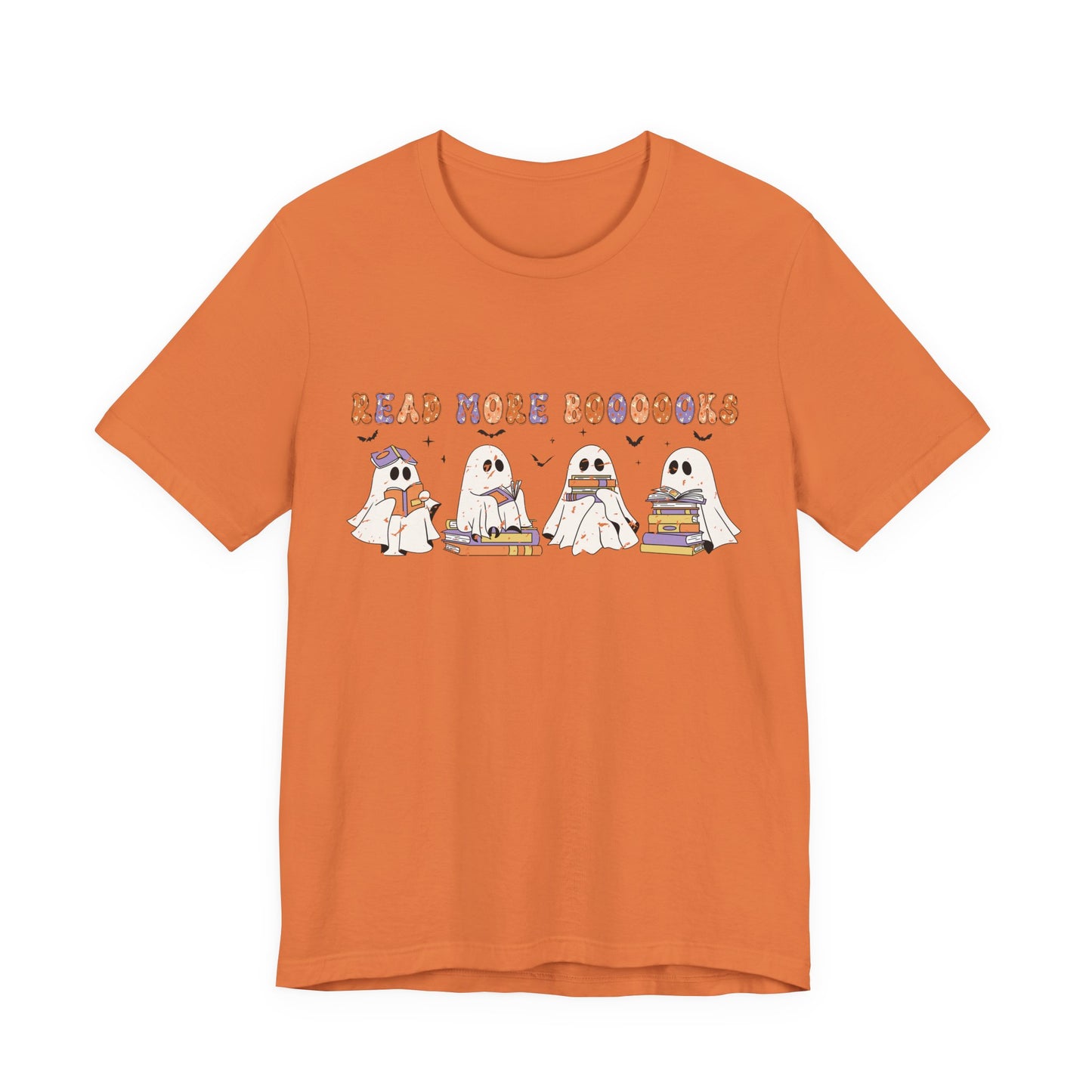 Cute Reading Ghosts Tee, Unisex Jersey Short Sleeve Tee, Halloween Costume, Book Lover Gift, Cozy Casual Wear, Spooky Book Shirt