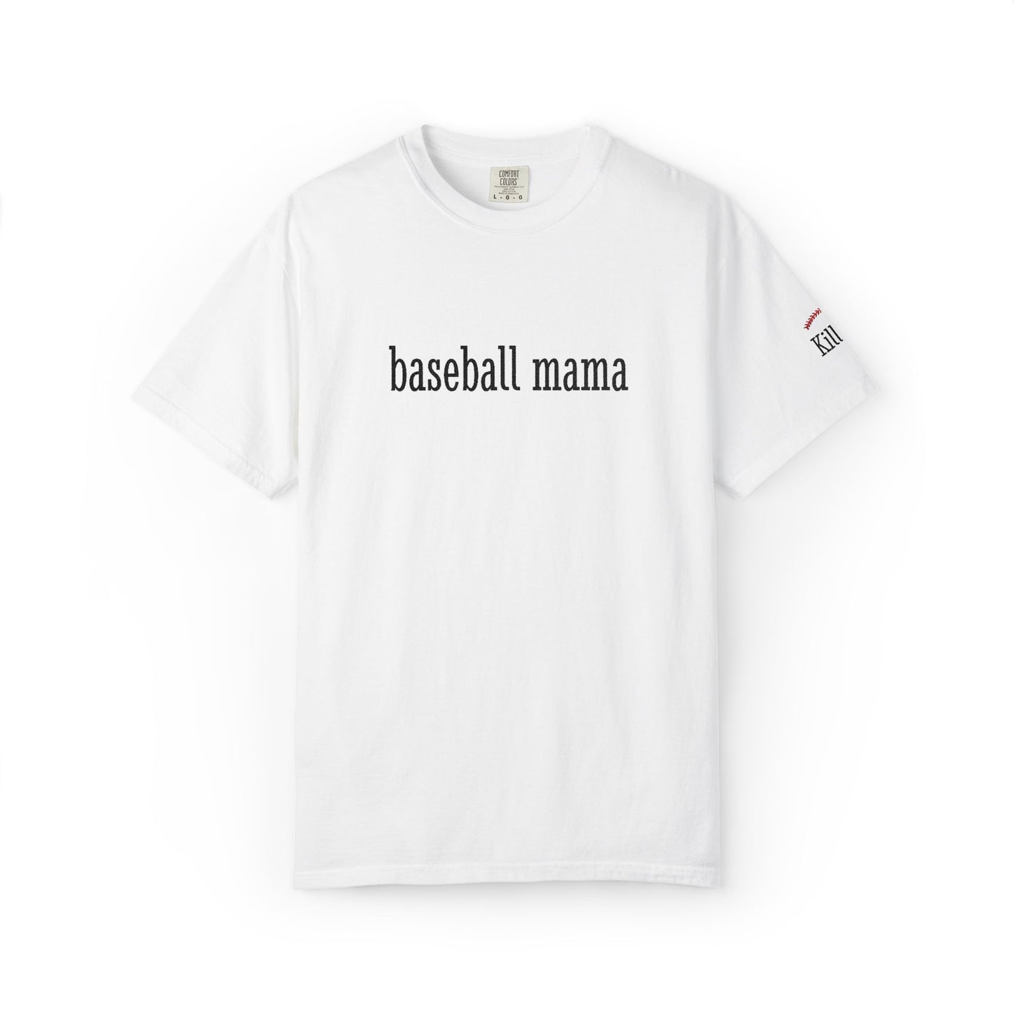 Baseball Mama Custom Name Embroidery T-Shirt - Baseball Mom Gift