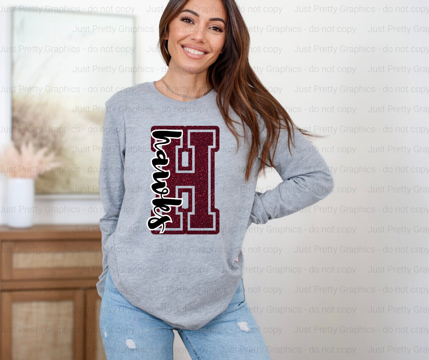 Mascot Glitter Softstyle Tee Shirt - DTF Comfort Colors Shirt