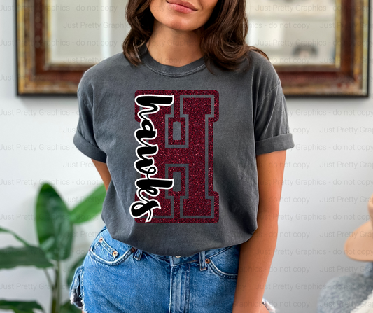 Mascot Glitter Softstyle Tee Shirt - DTF Comfort Colors Shirt