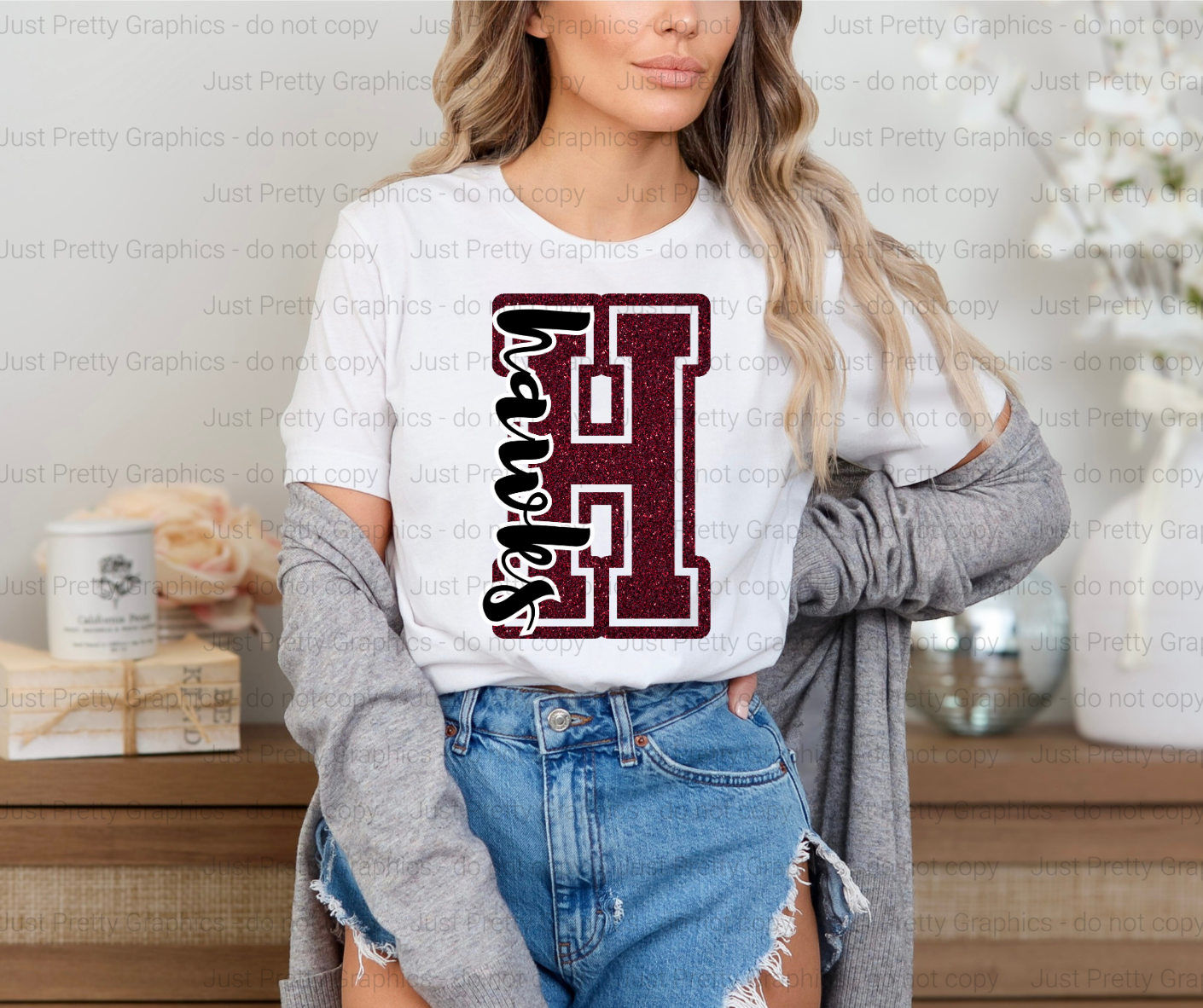 Mascot Glitter Softstyle Tee Shirt - DTF Comfort Colors Shirt