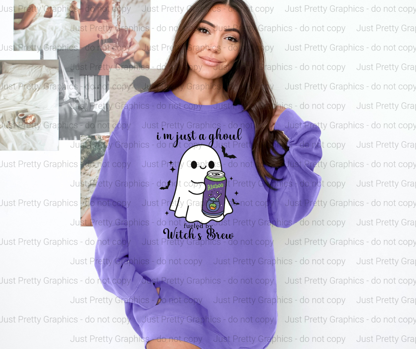 Just a Ghoul Fueled by Witch's Brew Softstyle Shirt - DTF Comfort Colors Tee Shirt