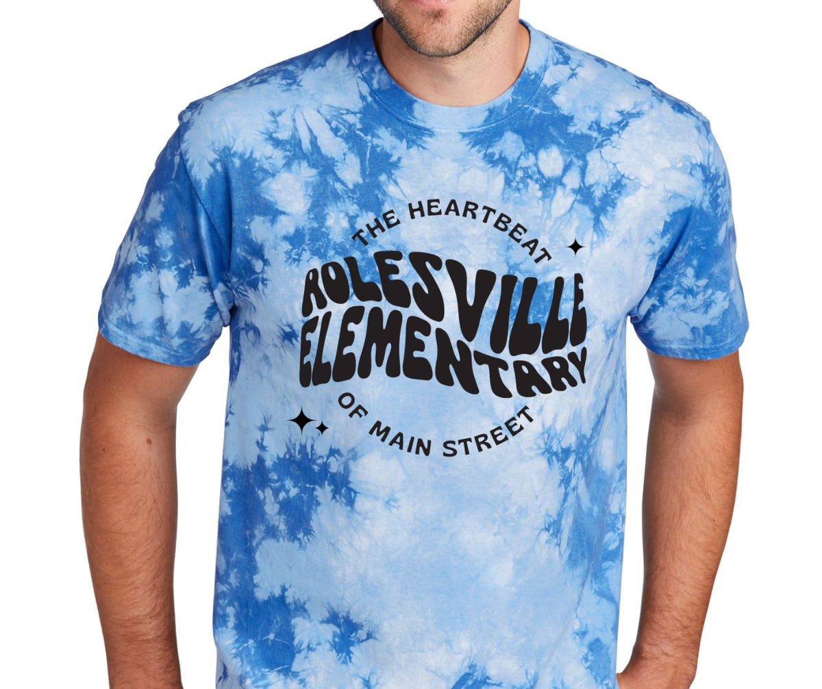 RES Blue Tie-Dye Spirit Shirt