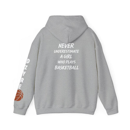Basketball Sleeve Hoodie — Minimal Court Graphic Sweatshirt