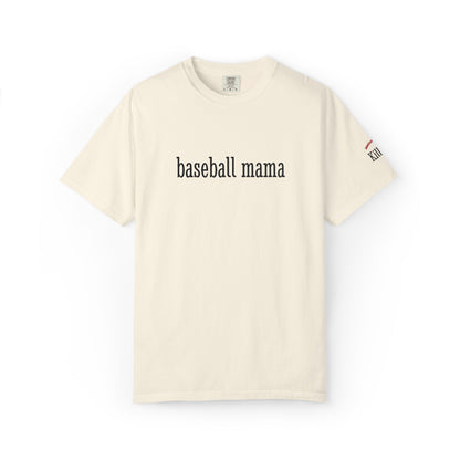 Baseball Mama Custom Name Embroidery T-Shirt - Baseball Mom Gift