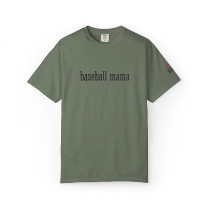 Baseball Mama Custom Name Embroidery T-Shirt - Baseball Mom Gift