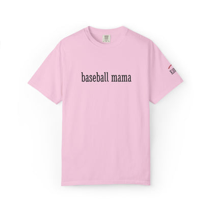 Baseball Mama Custom Name Embroidery T-Shirt - Baseball Mom Gift