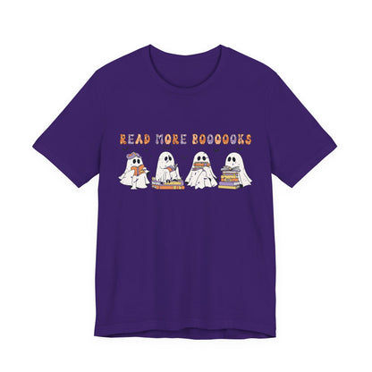 Cute Reading Ghosts Tee, Unisex Jersey Short Sleeve Tee, Halloween Costume, Book Lover Gift, Cozy Casual Wear, Spooky Book Shirt