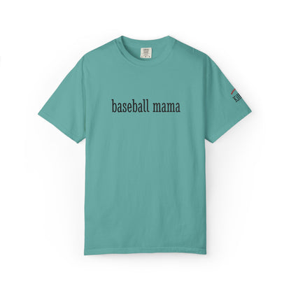 Baseball Mama Custom Name Embroidery T-Shirt - Baseball Mom Gift