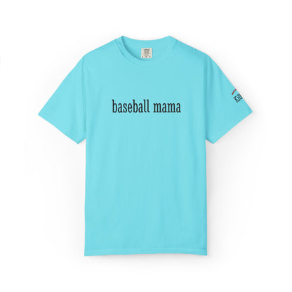 Baseball Mama Custom Name Embroidery T-Shirt - Baseball Mom Gift