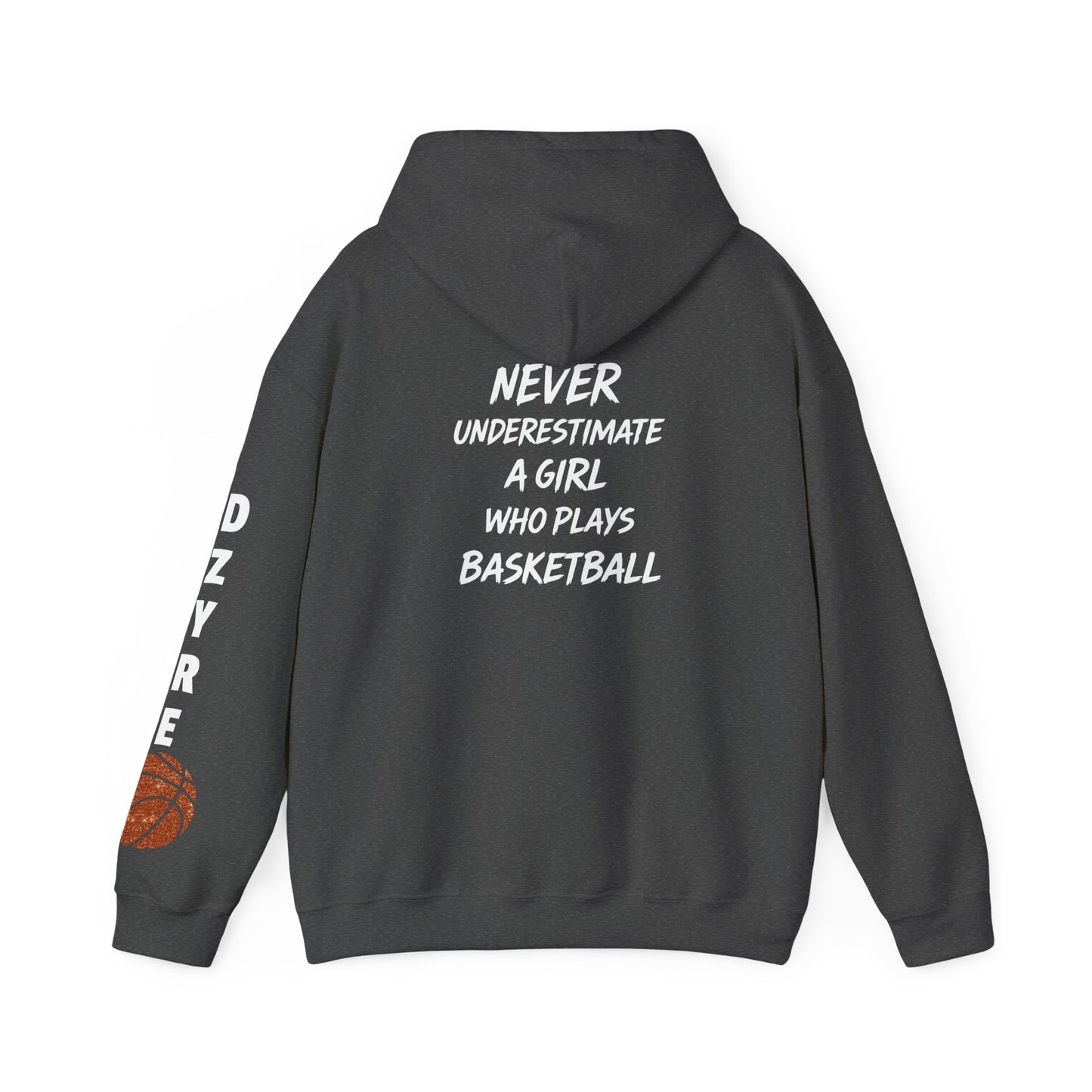 Basketball Sleeve Hoodie — Minimal Court Graphic Sweatshirt