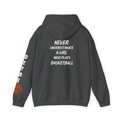 Basketball Sleeve Hoodie — Minimal Court Graphic Sweatshirt