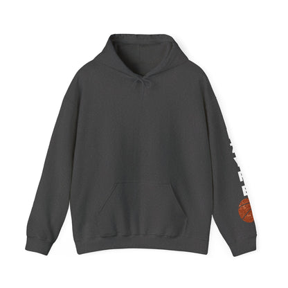 Basketball Sleeve Hoodie — Minimal Court Graphic Sweatshirt