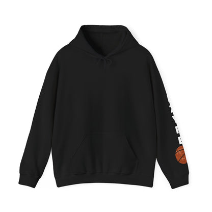 Basketball Sleeve Hoodie — Minimal Court Graphic Sweatshirt
