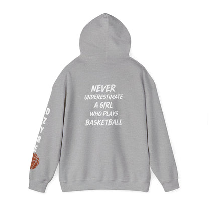 Basketball Sleeve Hoodie — Minimal Court Graphic Sweatshirt