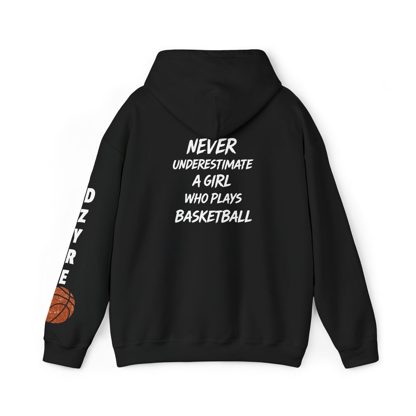Basketball Sleeve Hoodie — Minimal Court Graphic Sweatshirt