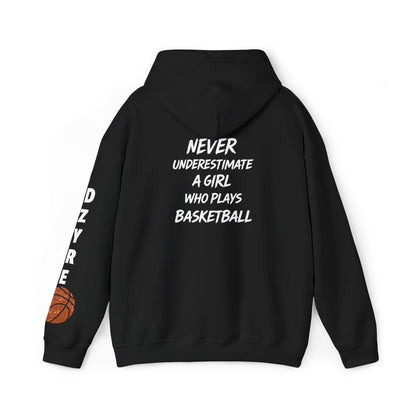 Basketball Sleeve Hoodie — Minimal Court Graphic Sweatshirt