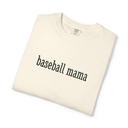 Baseball Mama Custom Name Embroidery T-Shirt - Baseball Mom Gift