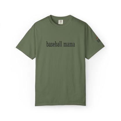 Baseball Mama Custom Name Embroidery T-Shirt - Baseball Mom Gift