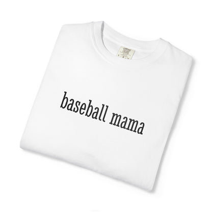Baseball Mama Custom Name Embroidery T-Shirt - Baseball Mom Gift