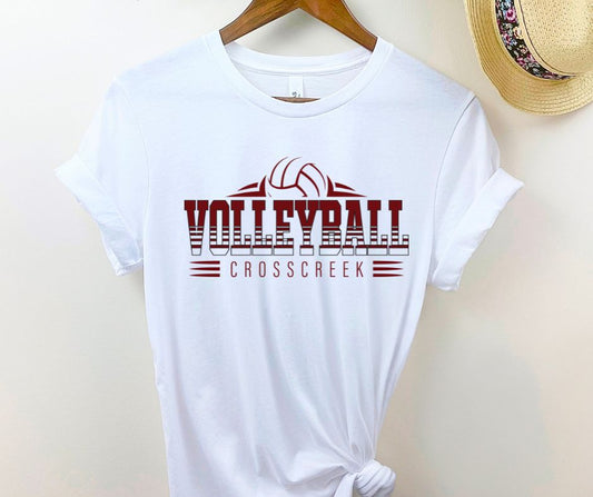 Volleyball School Mascot Softstyle T-shirt - Personalized Comfort Colors Direct to Film Shirt