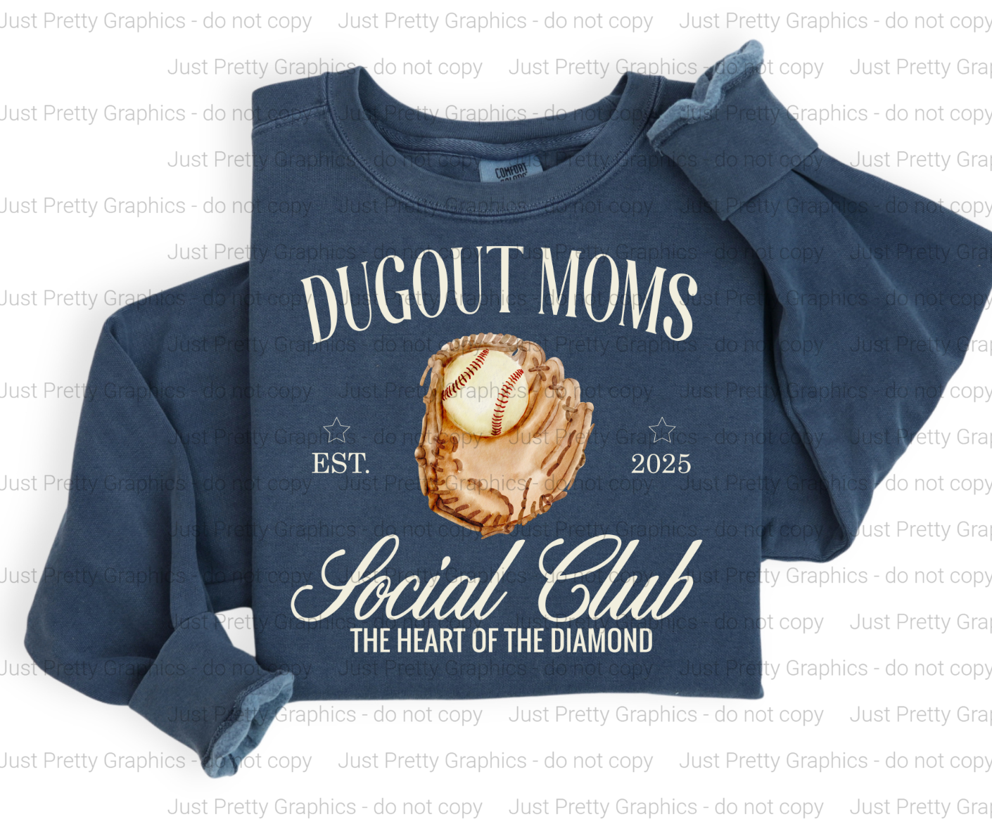 Dugout Moms Social Club Unisex Softstyle T-Shirt - Baseball DTF Comfort Colors Shirt
