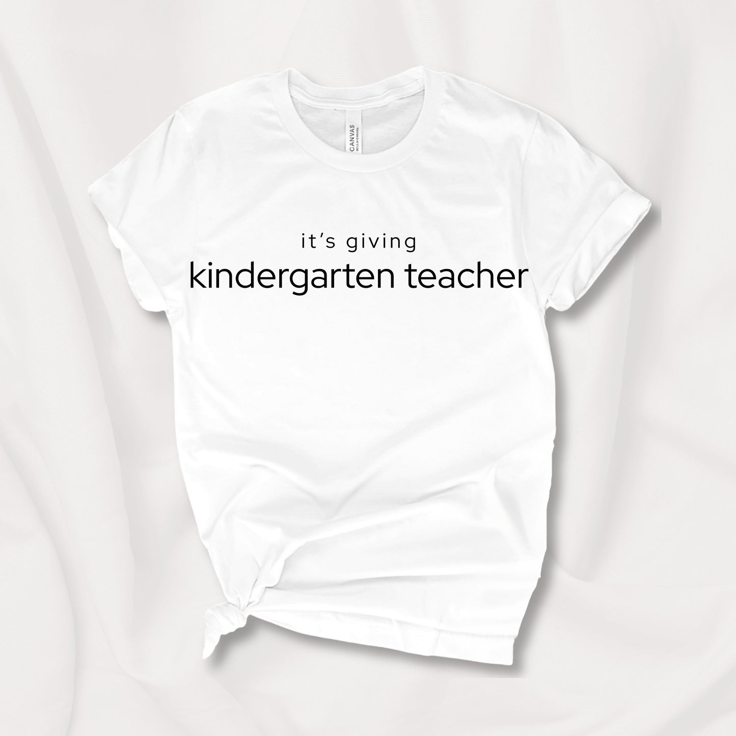 It's Giving Kindergarten Teacher DTF Shirt, Simple Cute Kindergarten Teacher Direct to Film Shirt