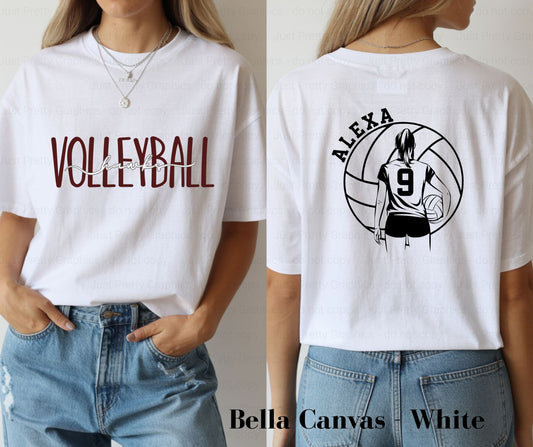 Mascot Volleyball Soft style Shirt - Personalization Bella Canvas