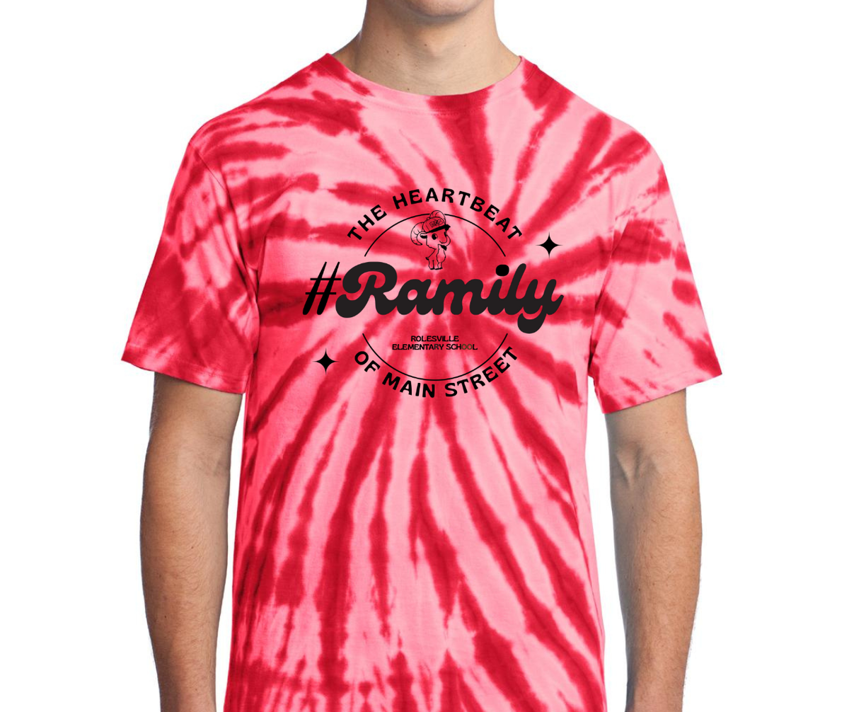 RES Ramily Red Tie-Dye Spirit Shirt