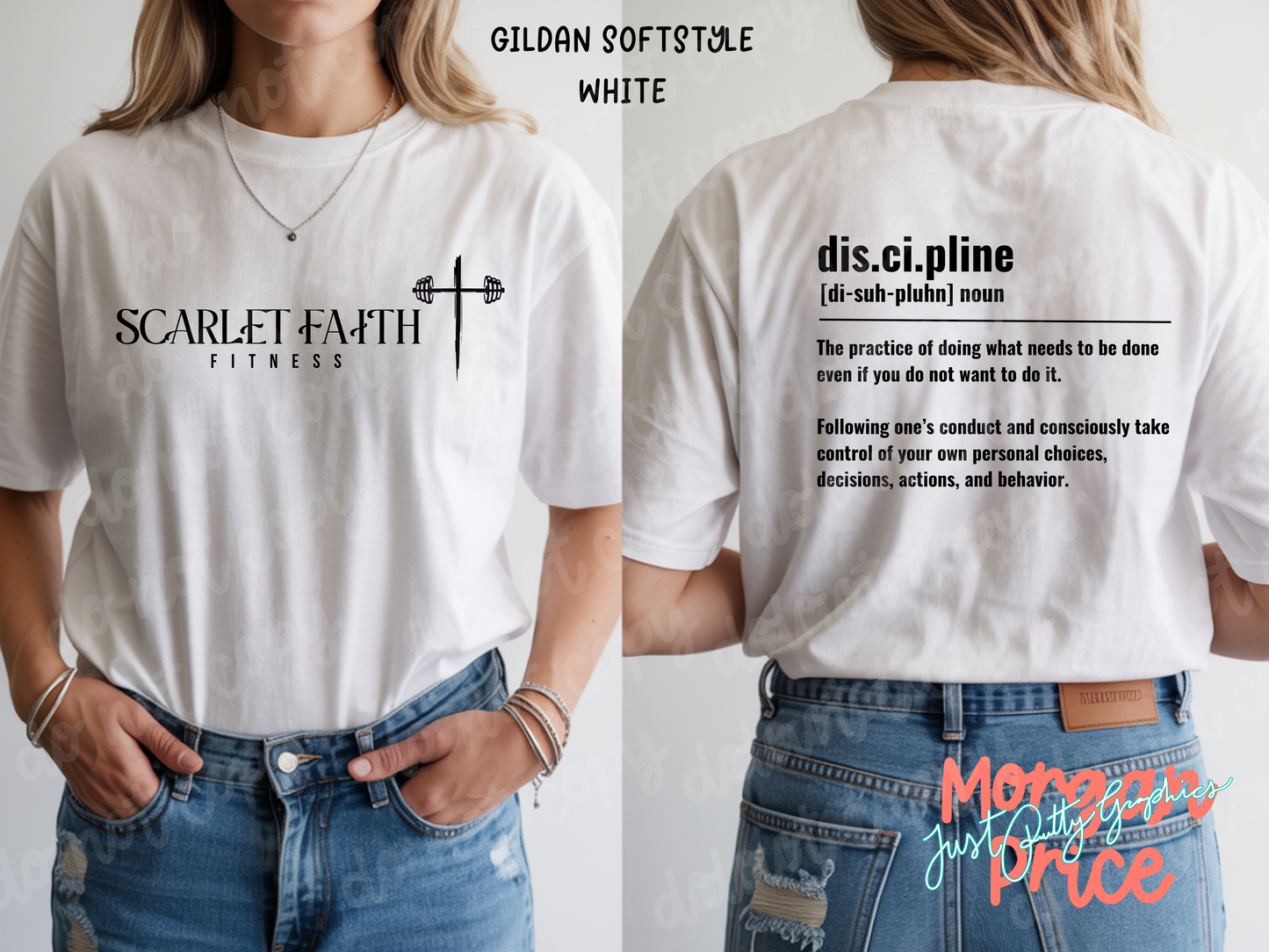Scarlet Faith Fitness “Discipline” Christian Gym T-Shirt | Faith-Based Workout Tee | Unisex Graphic Shirt