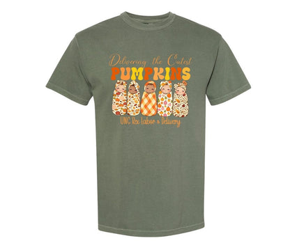 UNC Rex Labor & Delivery Pumpkins Comfort Colors Shirt - Front Only