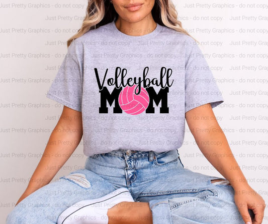 Volleyball Mom Softstyle T-shirt - Comfort Colors Direct to Film Shirt